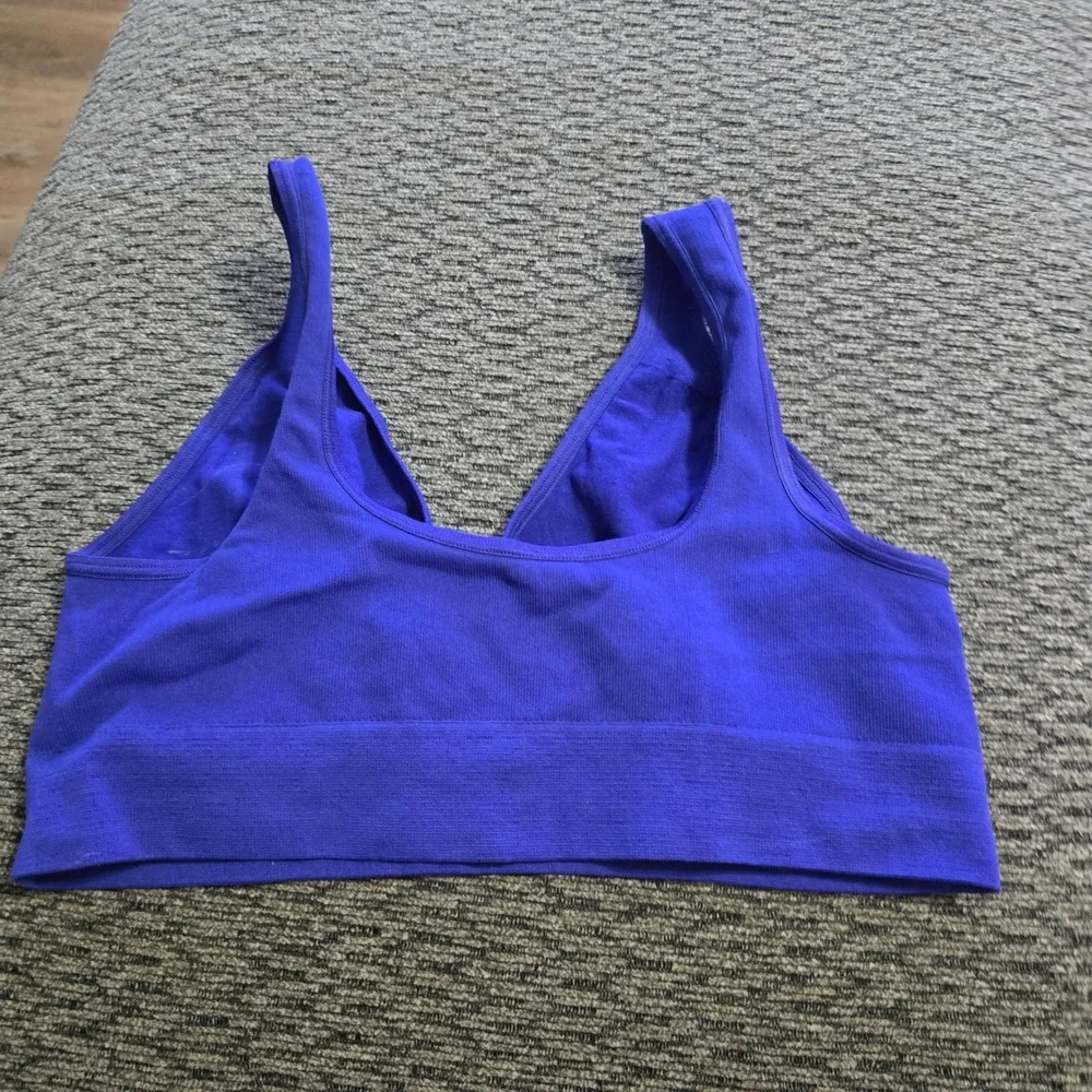 Hanes Bralette Womens Large Purple‎ Seamless V-Neck Wirefree G196/G19F